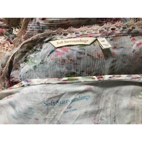 Soft Surroundings Althea Dress size 14P Petites 2-Piece Maxi Slip Romantic Lace - Picture 10 of 15